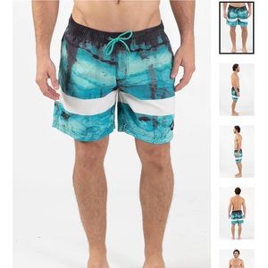 Men WAVE LIFE size M medium volley swim shorts with side pockets and insid…